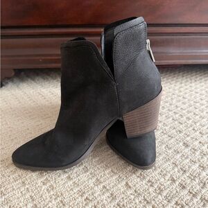 Lucky Brand Black Ankle Boots in Suede